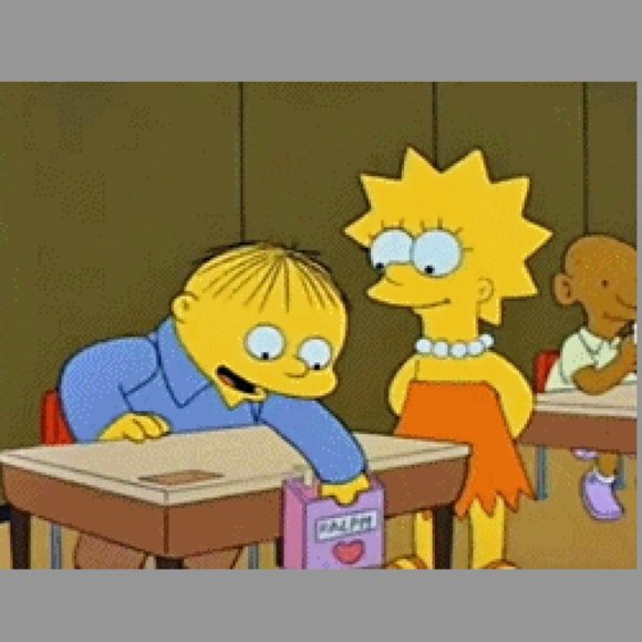 The Simpsons Valentine Card Season 4 Episode "I Love Lisa" Enamel Pin Set - Picture 9 of 14